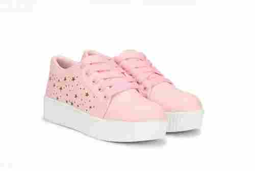 Fashion Comfortable And Stylist Casual Wear White Pink Shoes For Ladies