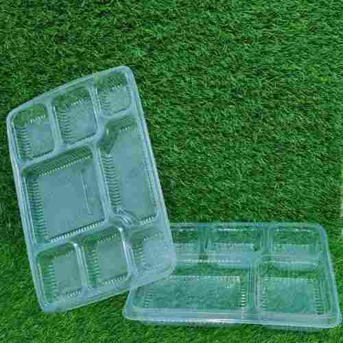 Transparent Plain Plastic Food Packaging Tray With 8 Compartment