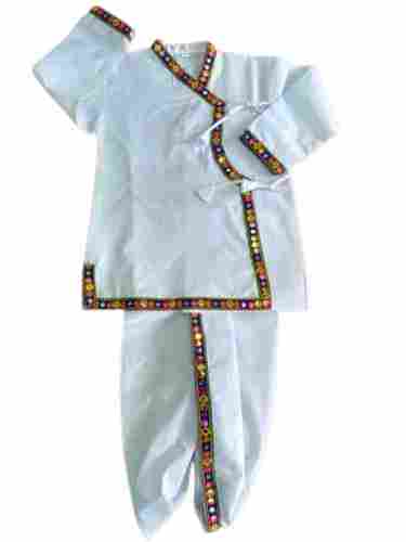 Traditional Pure Cotton Material Full Sleeves Dhoti Kurta For Kids