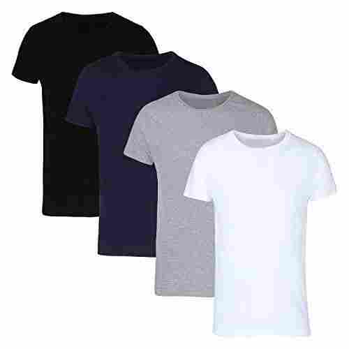 Men's Comfortable Fit Half Sleeves Stylish Light Color Plain And Pure Cotton T Shirt