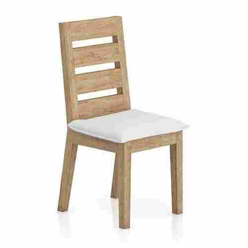 Light Brown Wooden Modern Chair With Cushion Seating