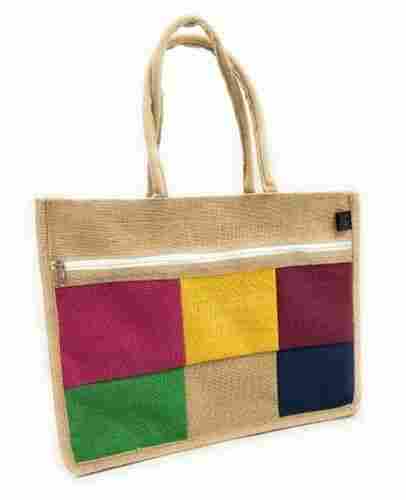 Rope Handle Designer Jute Shopping Bag, Capacity: 10 kg