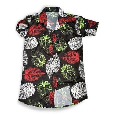 Short Sleeve Spread Collar Casual Wear Printed Soft Polyester Beach Shirt For Mens  Age Group: Adults