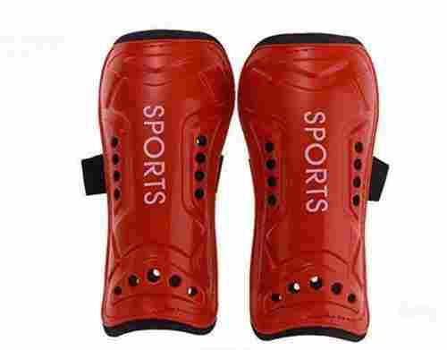 18 Centimeter Size Red And Black Adjustable Strap Football Leg Pad