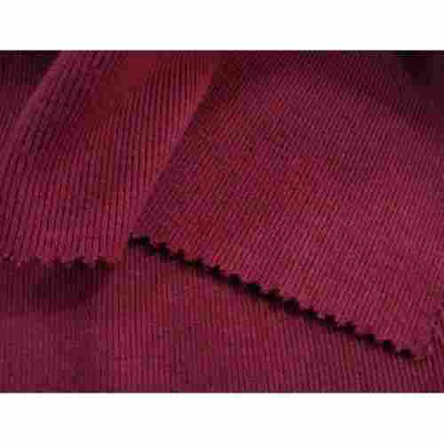 High Density Knitted Plain Pattern Smooth Textured Washable Rib Knit Fabric 