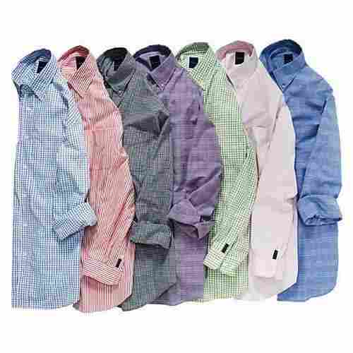 Plain and Check Pattern Regular Fit Casual Wear Multicolor Pure Cotton Mens Shirts