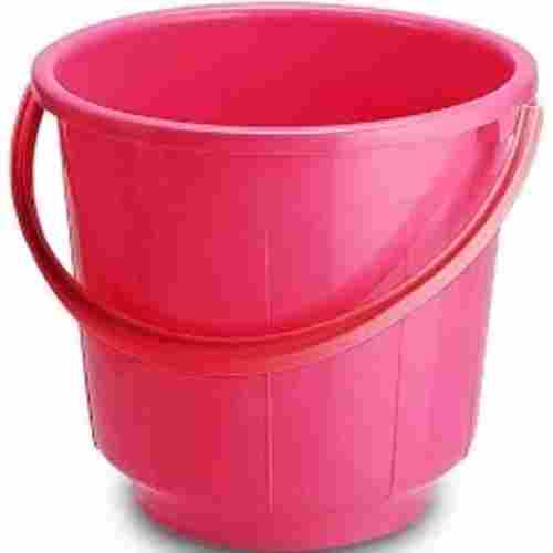 15 Liters Capacity 3 Mm Thick Cylindrical Dark Pink Plastic Buckets