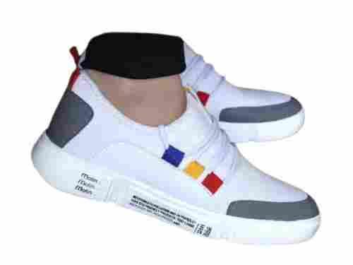 White Comfort And Regular Double Core Casual Wear Mens Sneaker Shoes