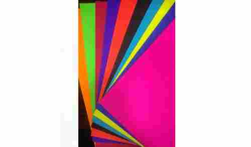 Multicolor Rectangular 120 Gsm Plain Pattern Fluorescent Paper
