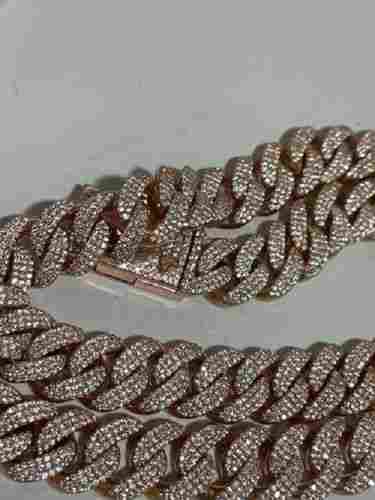 Rose Gold Cuban Chain / Hip Hop Jewelry, Weight: 250 Grms