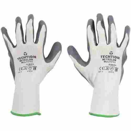 Reusable Lightweight Printed Nylon Full Fingered Techtion Safety Hand Gloves