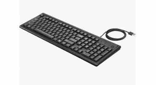 Rectangular Black Abs Plastic Ultra-Thin Design Usb Qwarty Computer Keyboard