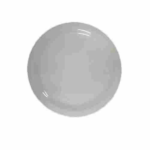 Scratch And Crack Resistance Glossy Finish White Plain Melamine Dinner Plate