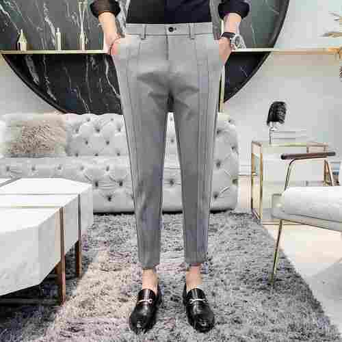 Men Plain Cotton Formal Pants With 42 Inches Length
