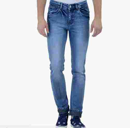 Blue Regular Fit Breathable And Comfortable Plain Denim Men Jeans