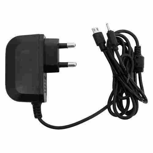 Stylish Lightweight And Easy Carry Plastic Black Wired Mobile Charger
