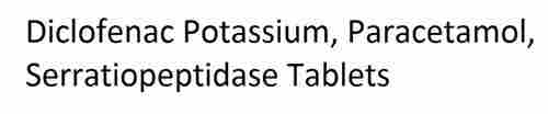 Diclofenac Potassium, Paracetamol And Serratiopeptidase Tablets