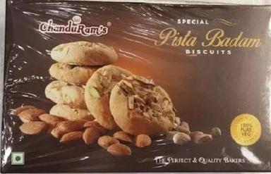 Sweet And Delicious Golden Crunchy Pista Badam Biscuits