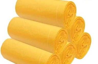 Yellow 12 Kilogram Storage Capacity Light Weight Recycled Plastic Garbage Bags