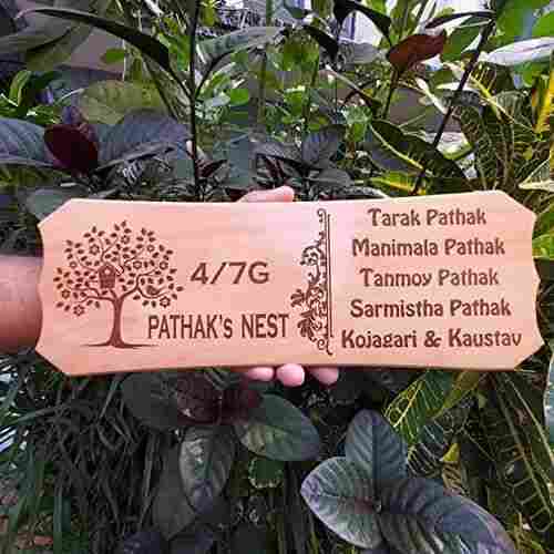 Attractive Wooden Name Plate With Anti Termite Properties