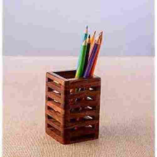 Craft Expertise Handmade Wooden Pencil Pen Stand Holder For Office Use