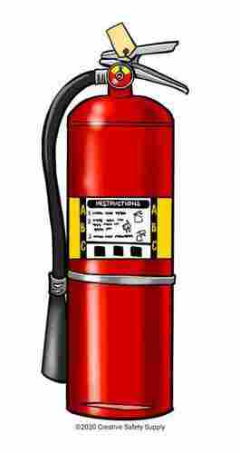 Fire Extinguisher, 6-10 Mm Thickness, Mild Steel Body Material, Red Color