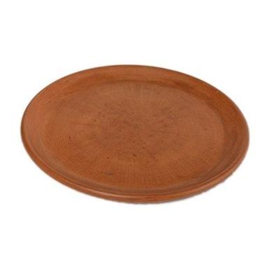 Non Stick Eco Friendly Heat Resistance And Long Durable Brown Clay Plate, 5 Inches Design: Round