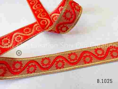 Designer 16mm Banarasi Polyester Ribbon Lace For Garments