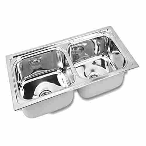 Glossy Finish Stainless Steel Double Bowl Kitchen Sink