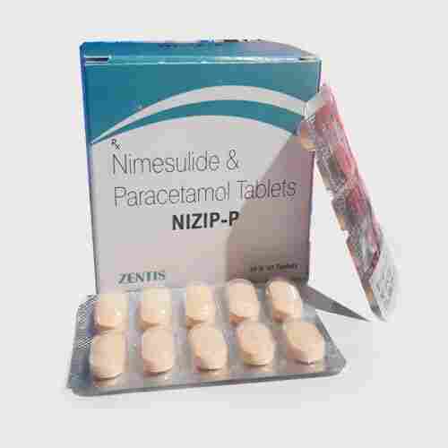 NIZIP-P Nimesulide 100mg And Paracetamol 325mg Tablets, 20x10 Blister