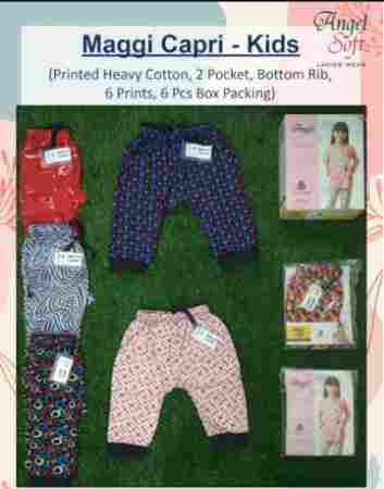 Printed Heavy Cotton Fabric Kids Maggie Capri for 2 to 12 Year Old