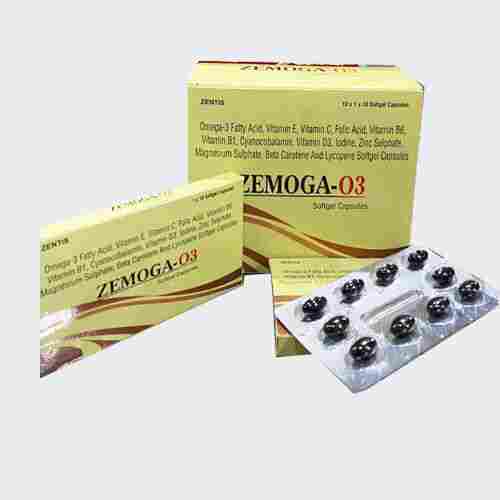 ZEMOGA-O3 Omega-3, Multivitamin Softgel Capsules, 10x1x10 Pack