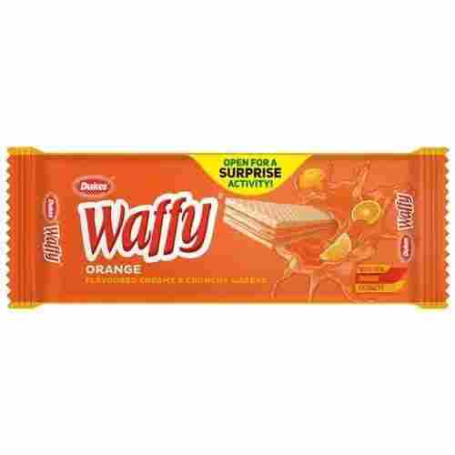 Dukes Waffy Light Delightful Taste Original Orange Flavored Creamy and Crunchy Wafers 60 GM Pouch