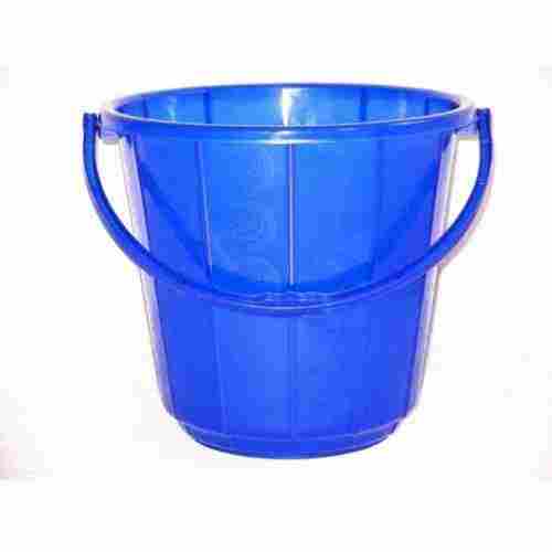 Heavy Duty Plastic Bathroom Water Bucket (Blue) With Handle