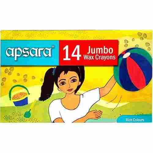 Outstanding Leads Attractive Coloring Lightweight 14 Shades Carton Apsara Jumbo Wax Crayons