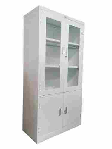 8 Mm Thick 5 Feet Hight Durable Stainless Steel Double Door Medical Cabinet