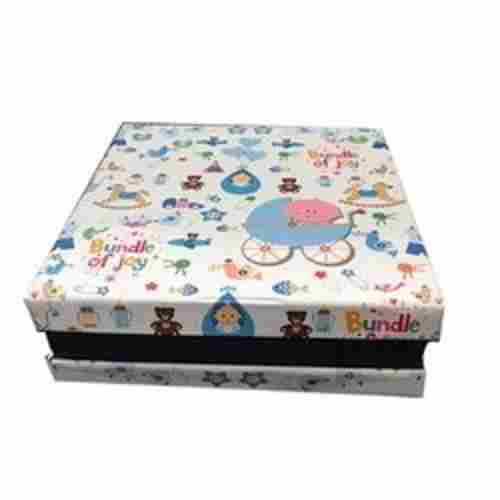 Square Shaped Printed Cardboard Paper Baby Gift Box For Packaging 