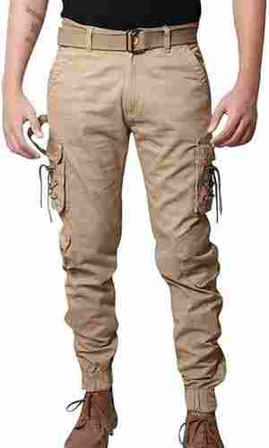Comfortable And Washable Casual Wear Light Brown Shade Mens Cargo Pants 