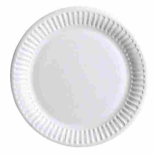 Eco Friendly Plain Round Disposable White Paper Plates, Size: 15 Inches