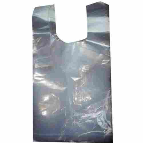 Inexpensive Flexible Lightweight W Cut Gray Plain Plastic Carry Bags