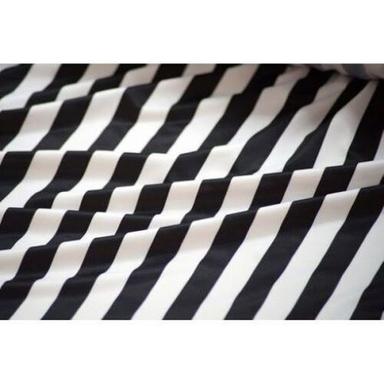 Eco Friendly Shrink Resistance Skin Friendliness Elegant Look Polyester Stripe Fabric