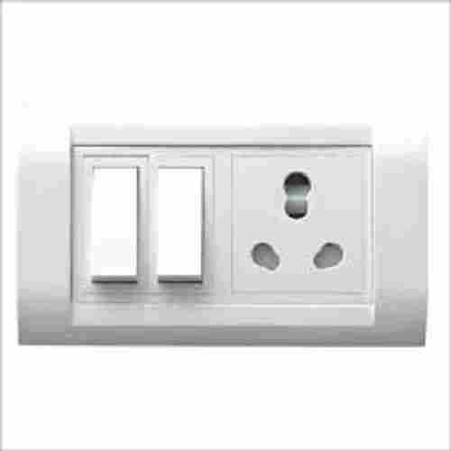 Polycarbonate Modular 2 Button Electrical Switch Board With 1 Socket