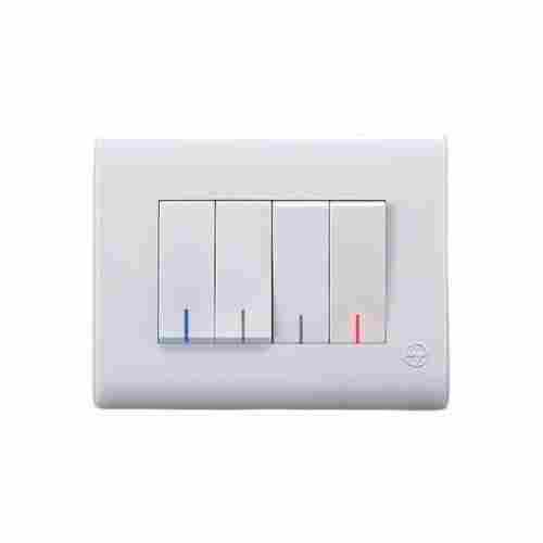 Premium Quality Poly-Carbonate Multi-Outlet Four Electric Modular Switch