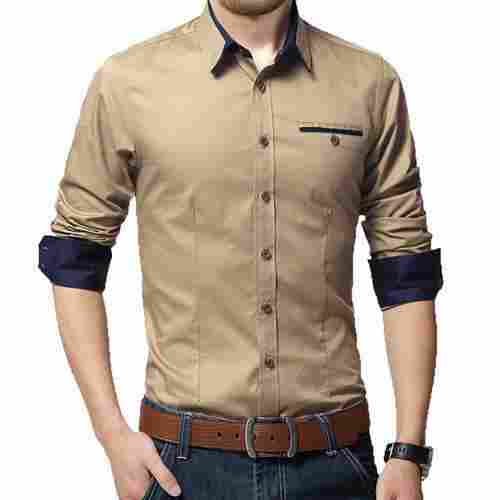 Stylish Appearance Solid Plain Regular Fit Casual Men'S Cotton Shirts