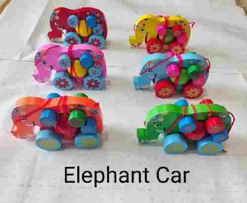 Light Weight Multicolored and Durable Plastic Elephant Car Toy, For School/Play School