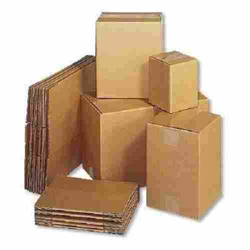 Brown 8x12x15 Inch Size 6mm Thickness Plain Paper Corrugated Boxes