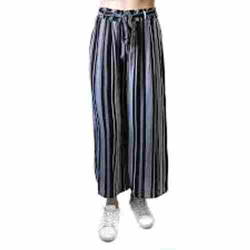 Casual Wear Lightweight Loose-Fitting Polyester Striped Ladies Palazzo
