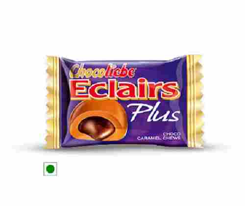 Yummy And Delicious Healthy Caramel Loaded Eclairs Candy, 100 Piece Pack