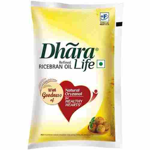 Dhara Refined Rice Bran Oil In Pack Of 1 Litre Liquid Form