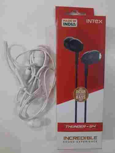 Intex In-Ear Wired Earphones With Mic (10mm Neodymium Driver, White)